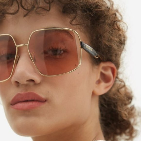 BRAND NEW Dior ARCHIDIOR S1U  B0E0 Gold Pink Women Oversized Square Sunglasses - Picture 1 of 13